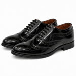 PEER-LACEUPS-AZ01-OXFORD-PATENT-GENUINE LEATHER-BROWN