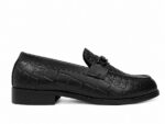 PEER-LOAFER-101-F-CROC-BUCKEL-GENUINE LEATHER-BLACK - Image 3