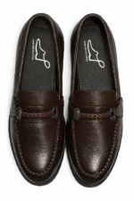 PEER-LOAFER-104-GUT-BUCKEL-GENUINE LEATHER-D-BROWN - Image 4