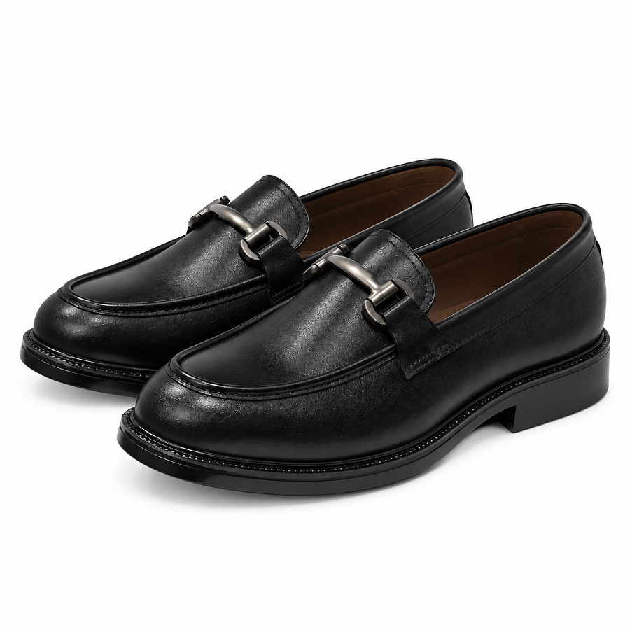 3ef4fb15-1118-4498-b662-868b7424f20a PEER-LOAFER-101-BUCKEL-GENUINE-LEATHER-BLACK - Image 1