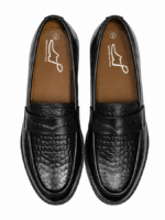 PEER-LOAFER-101-F-CROC-AS-PATTI-GENUINE LEATHER-BLACK - Image 4