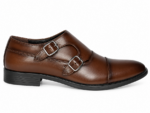 PEER-LOAFER-4917-DOUBLE-BUCKEL-MONK-GENUINE LEATHER-BROWN - Image 3