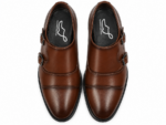 PEER-LOAFER-4917-DOUBLE-BUCKEL-MONK-GENUINE LEATHER-BROWN - Image 4