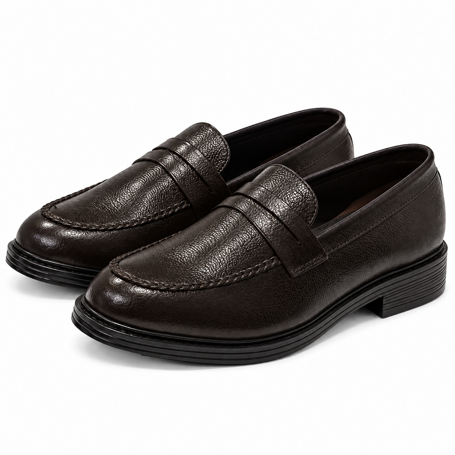 d1ef0f46-4e44-409b-b5bd-045072fa5022 PEER-LOAFER-104-AS-PATTI-GUT-GENUINE LEATHER-D-BROWN - Image 1