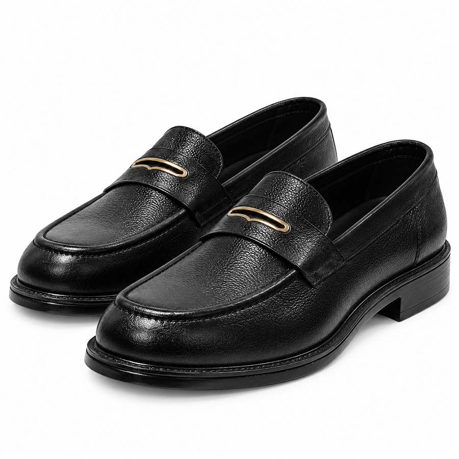 507dd2fb-0eec-415a-9c5e-bd4121d387ad PEER-LOAFER-104-AS-BUCKEL-GENUINE LEATHER-BLACK - Image 1