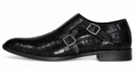 PEER-LOAFER-4917-D-MONK-BUCKEL-FULL-CROCODILE-GENUINE LEATHER-BLACK - Image 2