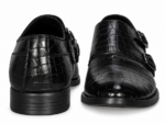 PEER-LOAFER-4917-D-MONK-BUCKEL-FULL-CROCODILE-GENUINE LEATHER-BLACK - Image 5
