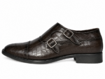 PEER-LOAFER-4917-D-MONK-BUCKEL-F-CROC-GENUINE LEATHER-DARK BROWN - Image 2