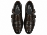 PEER-LOAFER-4917-D-MONK-BUCKEL-F-CROC-GENUINE LEATHER-DARK BROWN - Image 4