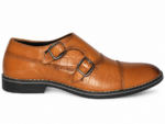 PEER-LOAFER-4917-D-MONK-BUCKEL-FULL-CROCODILE-GENUINE LEATHER-TAN - Image 3