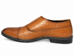PEER-LOAFER-4917-D-MONK-BUCKEL-FULL-CROCODILE-GENUINE LEATHER-TAN - Image 2