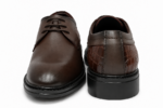 PEER-LACEUPS-1601-DERBY-SEMI-CROC-GENUINELEATHER-BROWN - Image 5