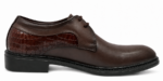 PEER-LACEUPS-1601-DERBY-SEMI-CROC-GENUINELEATHER-BROWN - Image 2