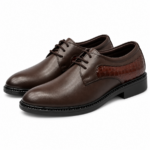 PEER-LACEUPS-1601-DERBY-SEMI-CROC-GENUINELEATHER-BROWN