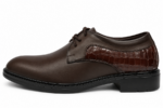 PEER-LACEUPS-1601-DERBY-SEMI-CROC-GENUINELEATHER-BROWN - Image 3