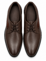 PEER-LACEUPS-1601-DERBY-SEMI-CROC-GENUINELEATHER-BROWN - Image 4
