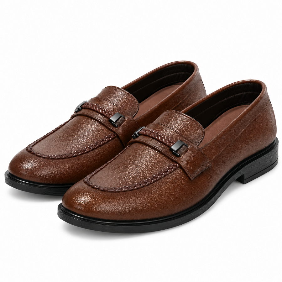 f393c5ce-ec30-4d56-8587-f08fed506df4 PEER-LOAFER-4504-GUTT-BUCKEL-GENUINELEATHER-BROWN - Image 1
