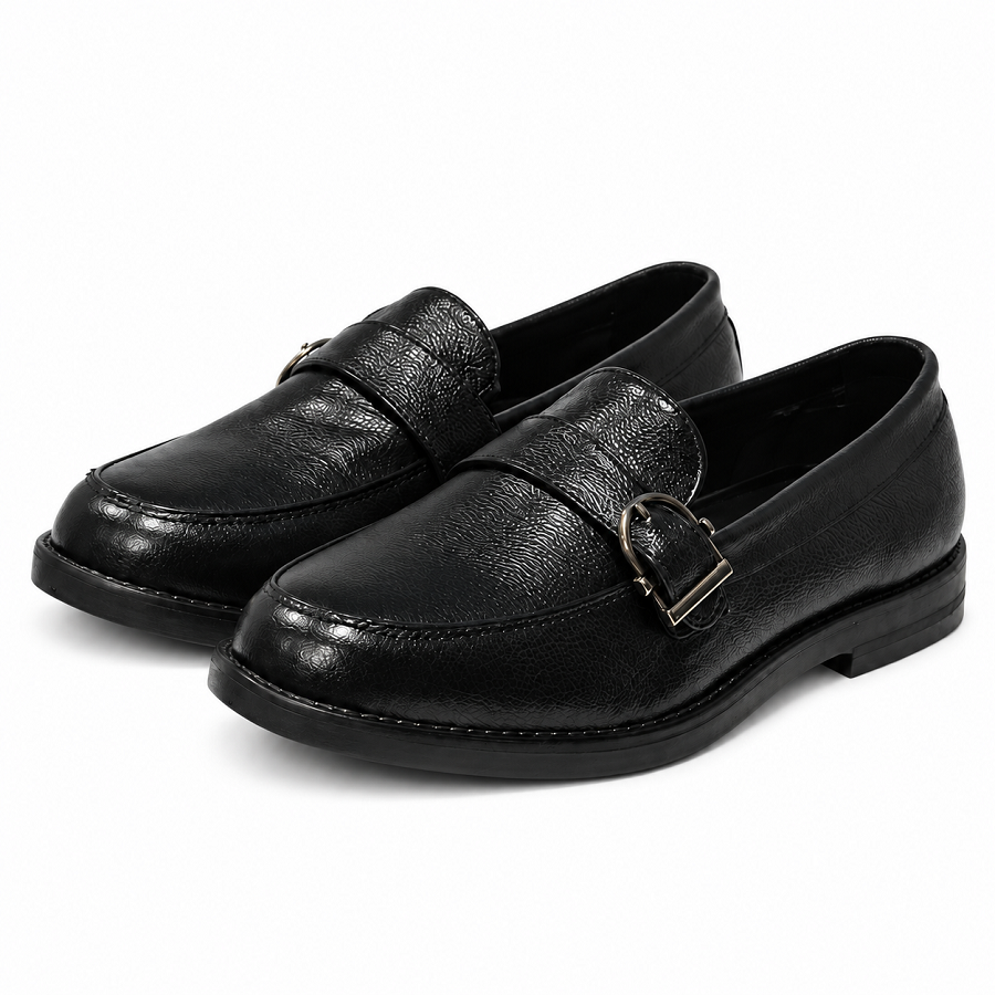ad299d83-4d13-4776-95f3-e2105355b159 PEER-LOAFER-MONK-102-BUCKEL-GENUINELEATHER-BLACK - Image 1