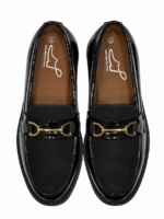 PEER-LOAFER-102-BUCKEL-PATENT-SUEDE-GENUINE LEATHER-BLACK - Image 4