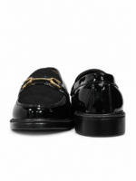PEER-LOAFER-102-BUCKEL-PATENT-SUEDE-GENUINE LEATHER-BLACK - Image 5