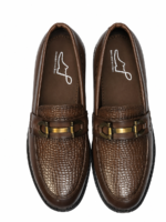 PEER-LOAFER-102-BUCKEL-CROC-TEXTURE-GENUINELEATHER-BROWN - Image 4