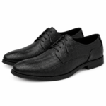 PEER-LACEUPS-1306-DERBY-TEXTURE-MATCHING-GENUINE LEATHER-BLACK