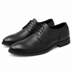PEER-LACEUPS-1306-DERBY-BROGUE-GENUINE LEATHER-BLACK
