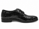 PEER-LACEUPS-4875-DERBY-FULL-CROC-GENUINE LEATHER-BLACK - Image 3