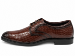 PEER-LACEUPS-4875-OXFORD-FULL-CROC-GENUINE LEATHER-BROWN - Image 2