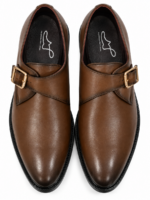 PEER-LOAFER-MONK-1605-BUCKEL-GENUINE LEATHER-BROWN - Image 4