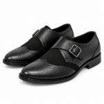 PEER-LOAFER-2513-MONK-BUCKEL-SUEDE-MATCHING-GENUINE-LEATHER-BLACK