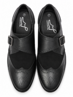PEER-LOAFER-2513-MONK-BUCKEL-SUEDE-MATCHING-GENUINE-LEATHER-BLACK - Image 4