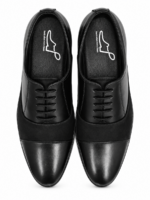 PEER-LACEUPS-4895-OXFORD-SUEDE-MATCHING-GENUINE LEATHER-BLACK - Image 4