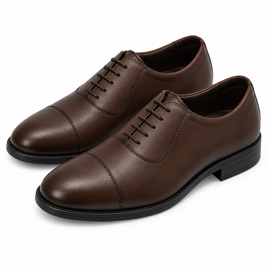 8d84ee26-e001-4593-9479-5975783c9984 PEER-LACEUPS-4895-OXFORD-GENUINE LEATHER-BROWN - Image 1