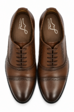 PEER-LACEUPS-4895-B-OXFORD-BROGUE-GENUINE LEATHER-BROWN - Image 4