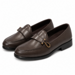 PEER-LOAFER-122-SIDE-FISH-BUCKEL-GENUINE LEATHER-BROWN
