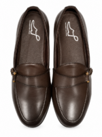 PEER-LOAFER-122-SIDE-FISH-BUCKEL-GENUINE LEATHER-BROWN - Image 4
