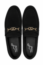 PEER-LOAFER-1820-BUCKEL-FULL-SUEDE-GENUINE LEATHER-BLACK - Image 4