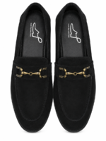 PEER-LOAFER-1803-BUCKEL-FULL-SUEDE-GENUINE LEATHER-BLACK - Image 4