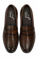 PEER-LOAFER-103-FULL-CROC-GENUINE LEATHER-BROWN - Image 4