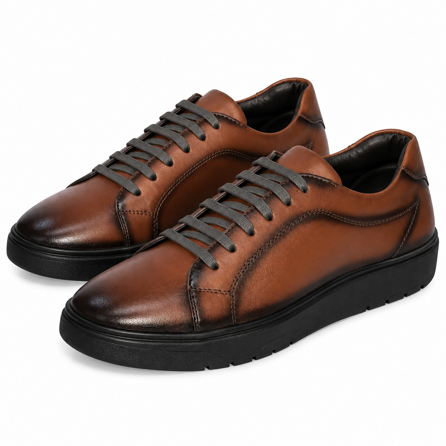 9c143ec1-aa78-4520-a08a-f5f8546dcedf PEER-SNEAKER-2801-GENUINE LEATHER-BROWN - Image 1
