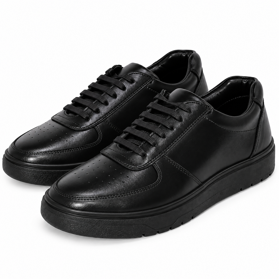 146392aa-20dc-426f-b28e-1d911abf1589 PEER-SNEAKER-2802-GENUINE LEATHER-BLACK - Image 1
