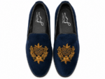 PEER-LOAFER-2523-EMBRIODERY-VELVET-BLUE - Image 4