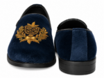PEER-LOAFER-2523-EMBRIODERY-VELVET-BLUE - Image 5