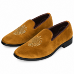 PEER-LOAFER-2523-EMBRIODERY-VELVET-TAN