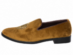 PEER-LOAFER-2523-EMBRIODERY-VELVET-TAN - Image 2