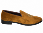PEER-LOAFER-2523-EMBRIODERY-VELVET-TAN - Image 3