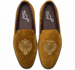 PEER-LOAFER-2523-EMBRIODERY-VELVET-TAN - Image 4
