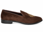 PEER-LOAFER-2523-EMBRIODERY-VELVET-BROWN - Image 3