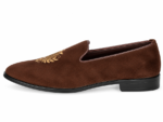 PEER-LOAFER-2523-EMBRIODERY-VELVET-BROWN - Image 2